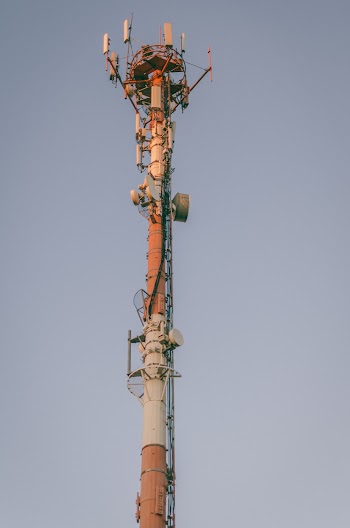 White and Orange Metal Tower