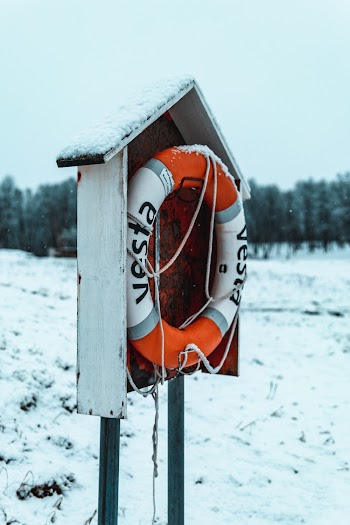 White And Orange Safety Ring 