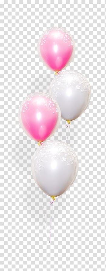 White and pink balloon illustration, Balloon, Balloons float transparent background PNG clipart