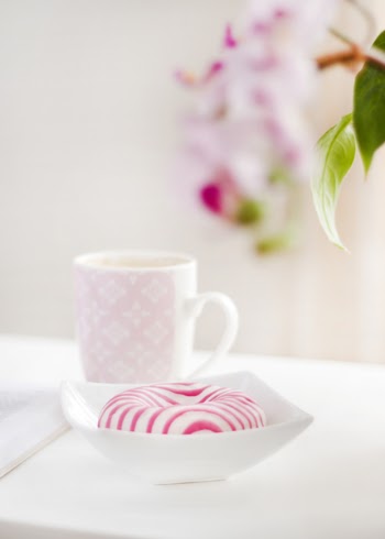 White and Pink Ceramic Mug