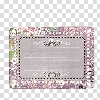 , white and pink floral frame transparent background PNG clipart