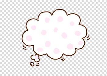 White and pink polka-dot cloud message, Cartoon Speech balloon Drawing Bubble, Fashion cartoon bubbles dialog transparent background PNG clipart