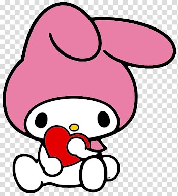 White and pink rabbit holding heart , My Melody Hello Kitty Sanrio Cartoon, my melody transparent background PNG clipart