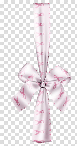 White and pink ribbon close-up transparent background PNG clipart