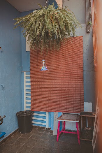 White and Pink Stool Near Wall