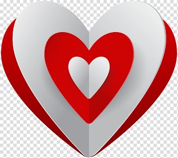 White and red heart illustration, Design , Red White Heart transparent background PNG clipart