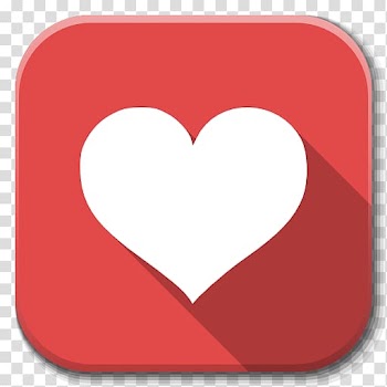 White and red heart logo, heart love valentine's day, Apps Favorite Heart transparent background PNG clipart
