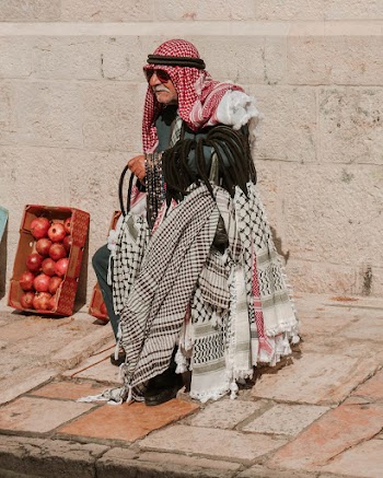 White and Red Scarf
