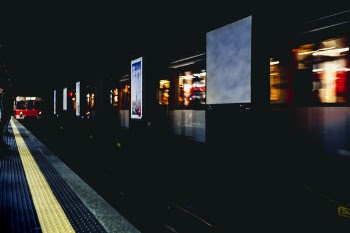 White and Red Train Station