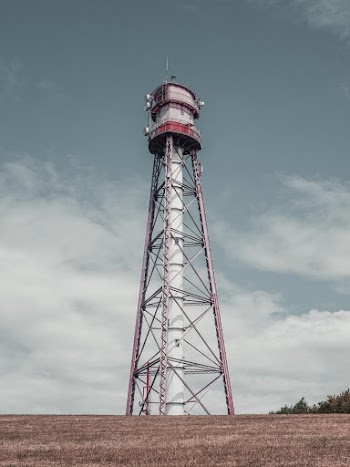 White and Red Transmission Tower