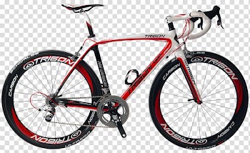 White and red Trigon road bike, Racing bicycle Colnago Cycling Bicycle Frames, cycle transparent background PNG clipart