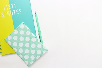 White and Teal Notebook