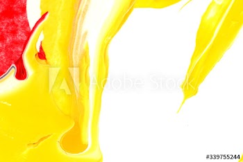White and yellow acrylic paint texture background