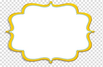 White and yellow border illustration, Convite Frames Label Party Poster, shower transparent background PNG clipart