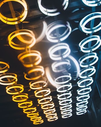 white and yellow LED lights