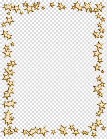 White and yellow star frame illustration, Borders and Frames Frames Star , gold frame transparent background PNG clipart