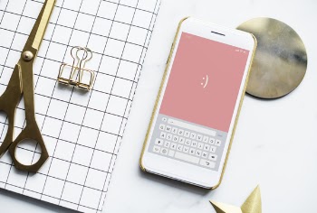 White Android Smartphone on Table