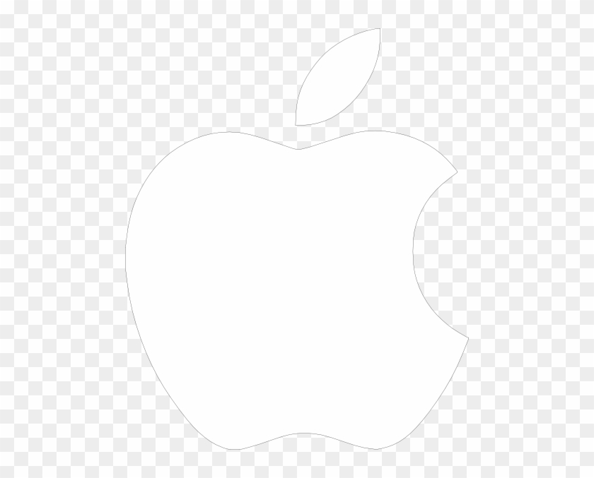 White Apple Logo On Black Background Clip Art At Clkercom - Iphone White Logo Png