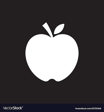 white apple solid icon