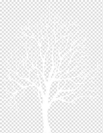 White bare tree illustration, Black and white Line Point Angle, Winter Tree Silhouette transparent background PNG clipart