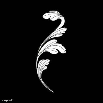 White Baroque floral elements vector | Free stock vector - 535363