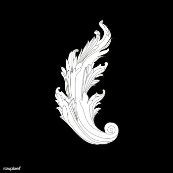 White Baroque floral elements vector | Free stock vector - 535377