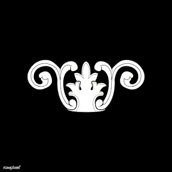 White Baroque floral elements vector | Free stock vector - 535392