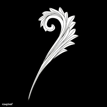 White Baroque floral elements vector | Free stock vector - 535398