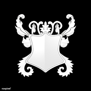 White Baroque shield elements vector | Free stock vector - 535338