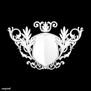 White Baroque shield elements vector | Free stock vector - 535371
