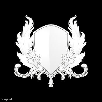 White Baroque shield elements vector | Free stock vector - 535380