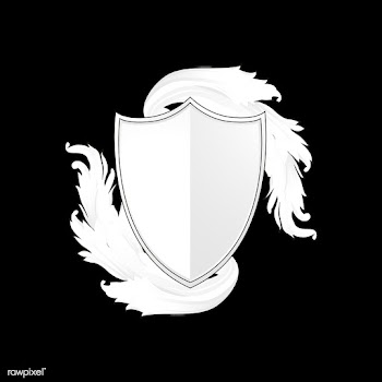 White Baroque shield elements vector | Free stock vector - 535383