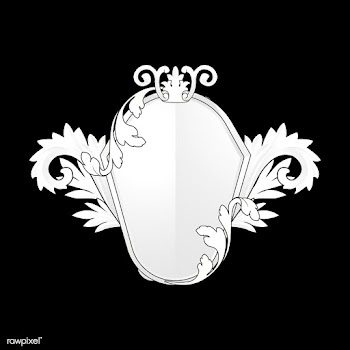 White Baroque shield elements vector | Free stock vector - 535390