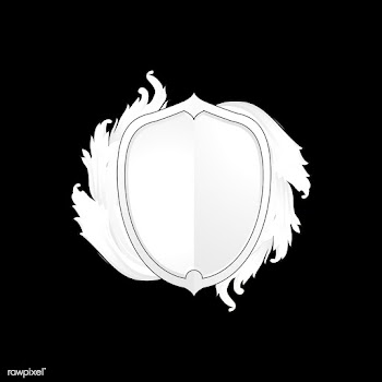White Baroque shield elements vector | Free stock vector - 535394