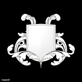 White Baroque shield elements vector | Free stock vector - 535399