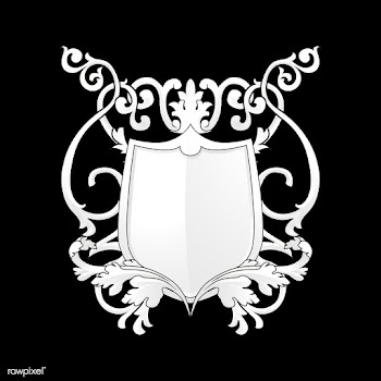 White Baroque shield elements vector | Free stock vector - 535402