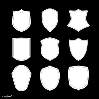 White Baroque shield elements vector set | Free stock vector - 535334