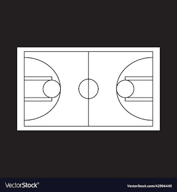 white basketball court icon
