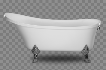 White Bathtub PNG Transparent Image