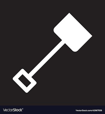 white beach shovel icon