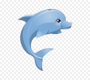 White-beaked dolphin Animation Wall decal Sticker - dolphin cartoon 