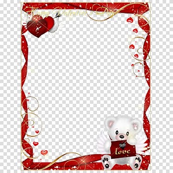 White bear illustration, Love Sinhala SMS Valentines Day, Romantic Valentine Bear Frame transparent background PNG clipart