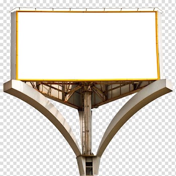 White billboard with stand, Billboard Advertising Poster Text, White Triangle Artillery Billboard transparent background PNG clipart