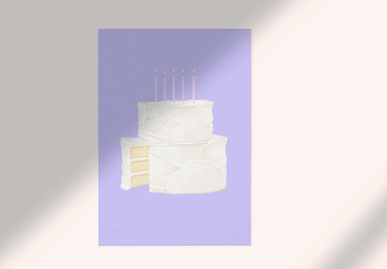 White birthday cake poster on a wall | Free Photo - rawpixel