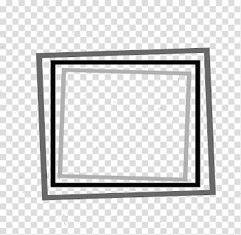 White, black, and gray frame illustration, Simple square frame transparent background PNG clipart