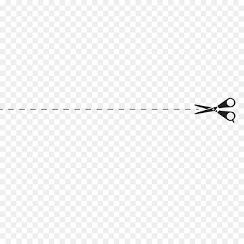 White Black Pattern - Scissors dotted line 