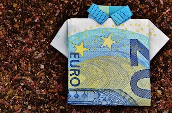 White Blue and Green T-shirt Shaped Banknote