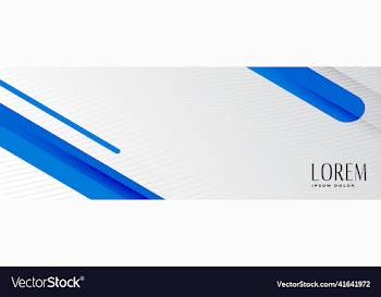 white blue modern style banner design