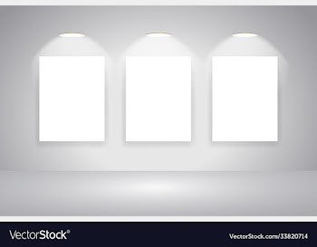 white board mockup on wall presentation wall