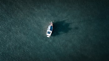 White Boat Sailing